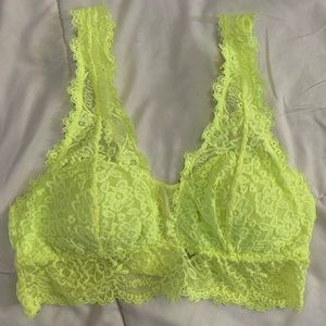 Aerie eyelash lace plunge bralette